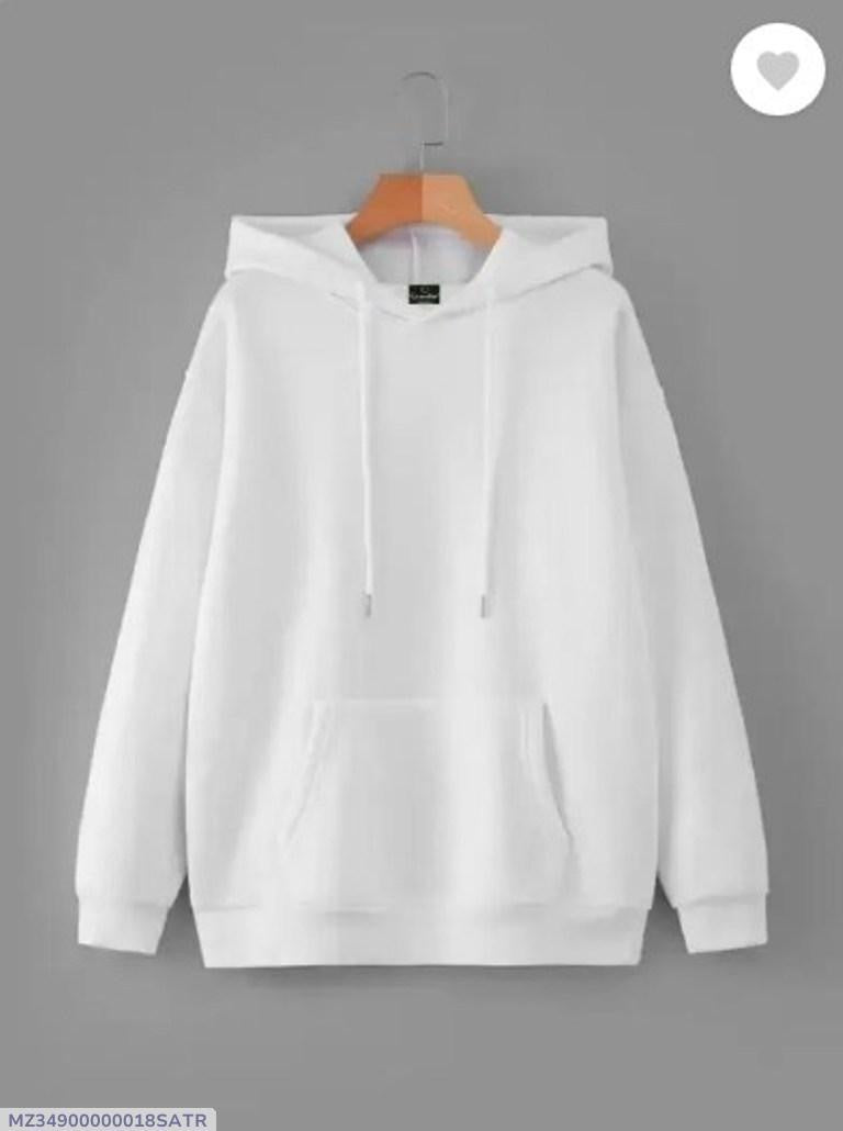 Men’s Fleece White Hoodie