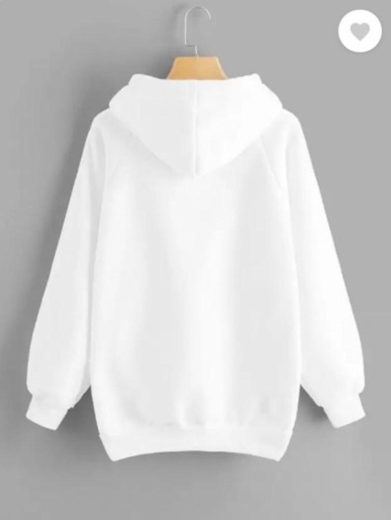 Men’s Fleece White Hoodie