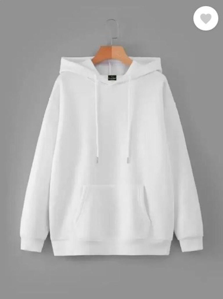 Men’s Fleece White Hoodie